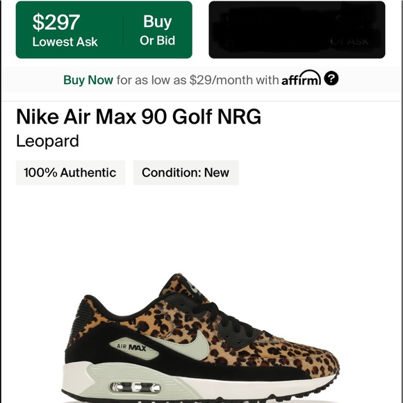 Nike LEOPARD / CHEETAH Air Max 90 Golf ( or regular)  🐆⛳️👟 - Picture 10 of 11